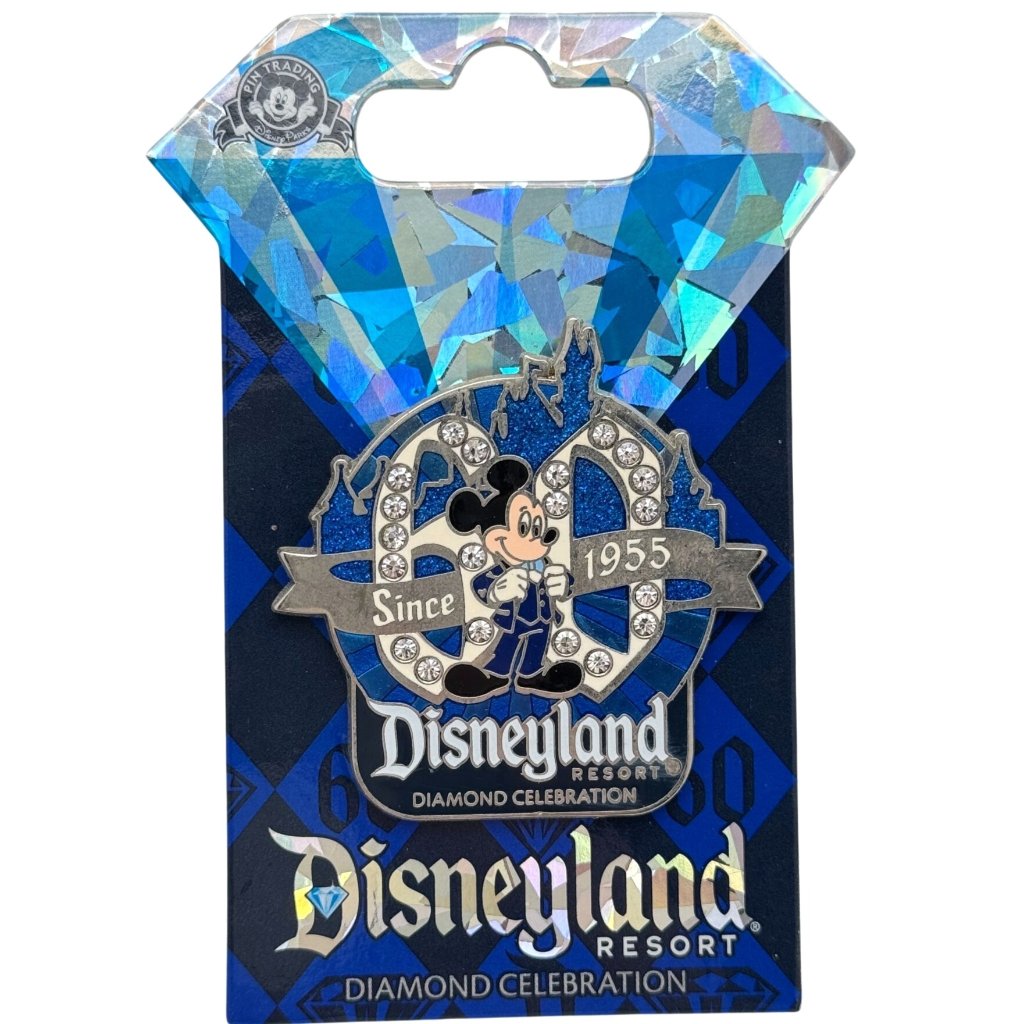 Disneyland 60th Diamond Celebration Mickey Mouse Pin New